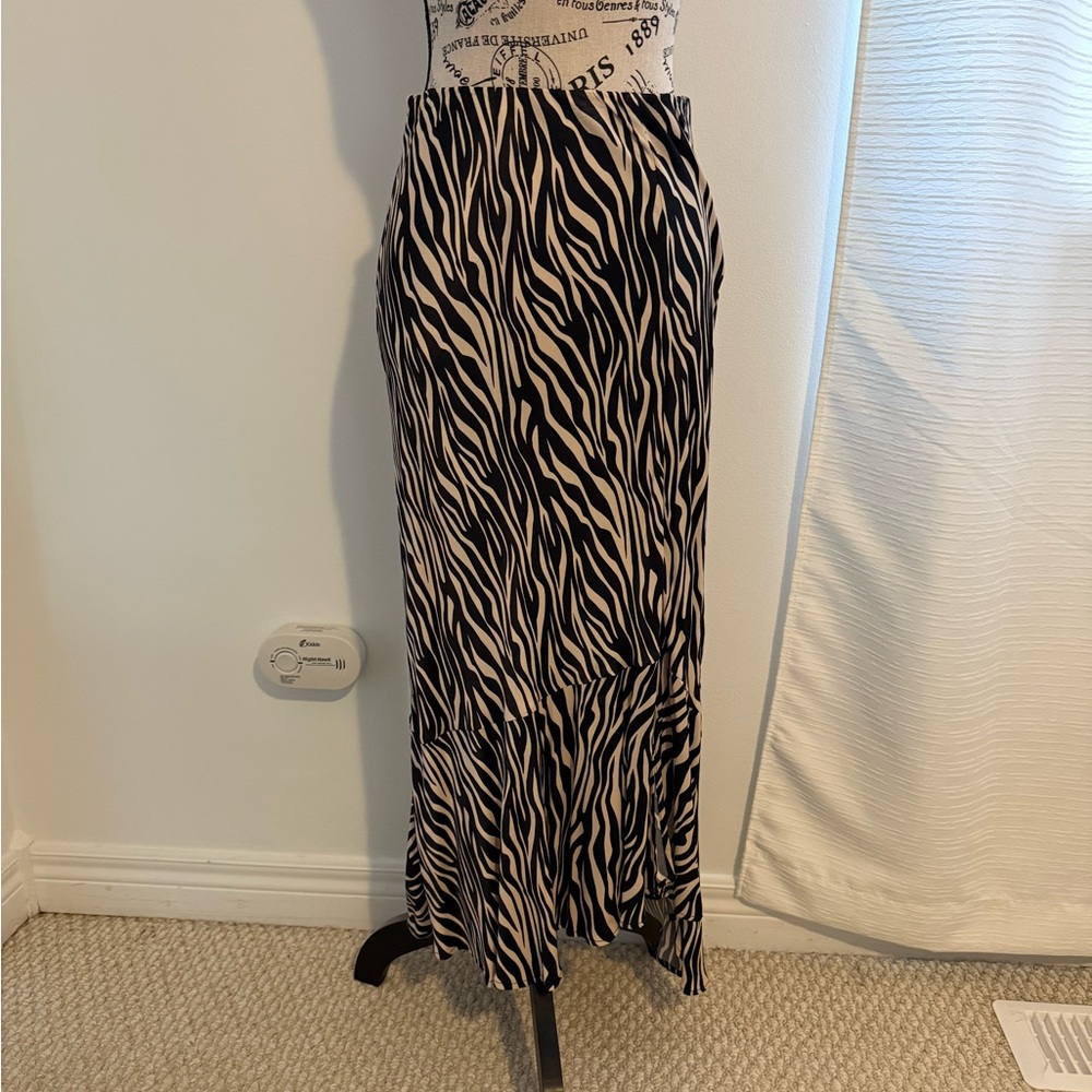 Anthropologie Maeve Zebra Pattern Skirt